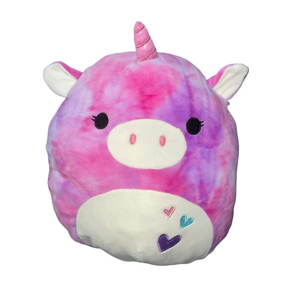 Squishmallows Plush Pillow Unicorn Lola Stuffed Animal Hearts Nursery Shower 15” - Picture 12 of 12